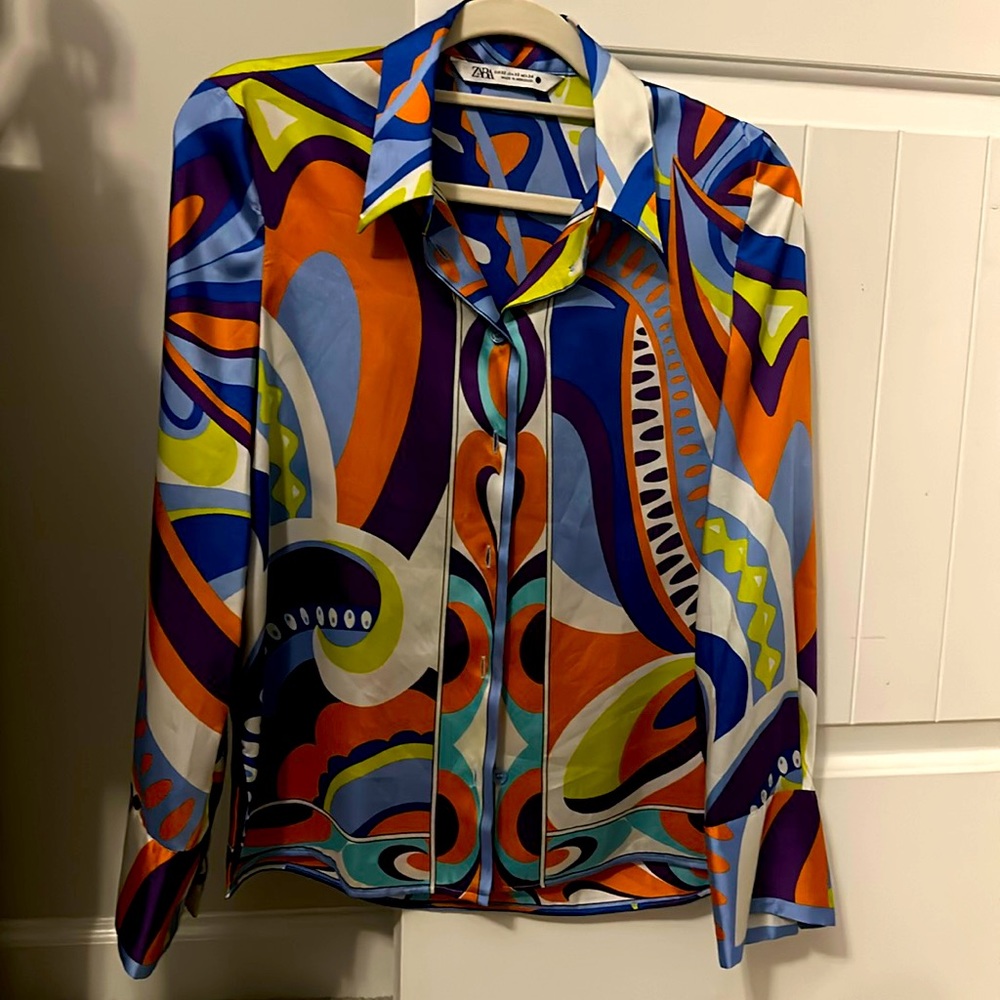 Multicolored printed blouse